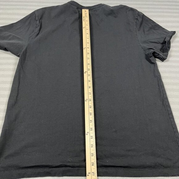 Maison Kitsuné Shirt Mens Small Black Café Kitsuné Patch Logo Cotton Tee - Picture 7 of 8